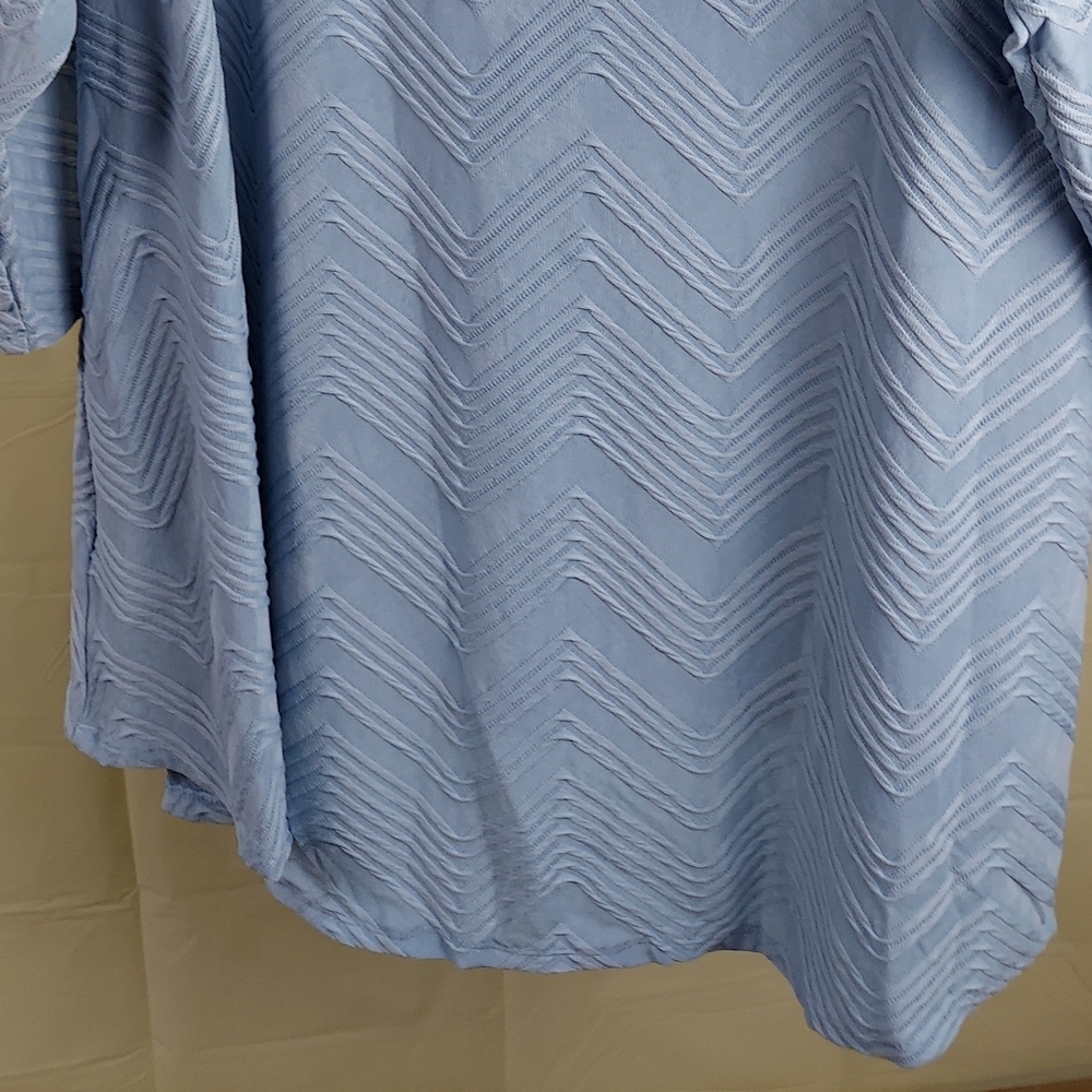 New 2X Hi-Lo Womens Top by Philosophy Dusty Blue - Picture 9 of 13